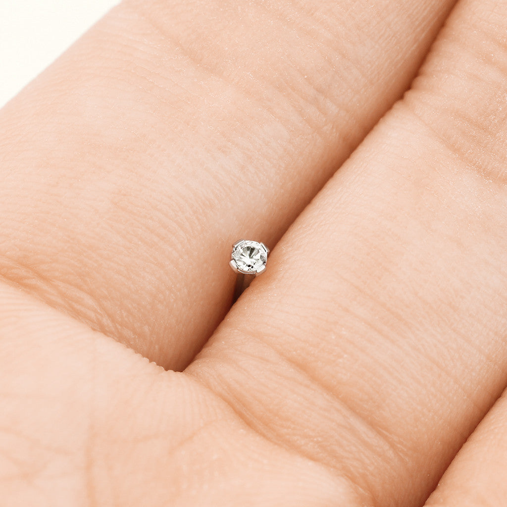 1pc Solid Implant Grade Titanium Grade 23 6AL4V-ELi Nose Screw 18g or 20g