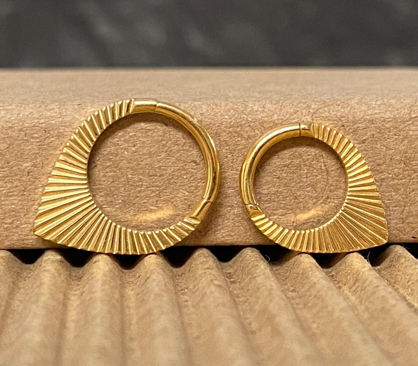 1pc Solid Titanium Cuts Teardrop Hinged Segment Ring Septum Tear Drop Clicker