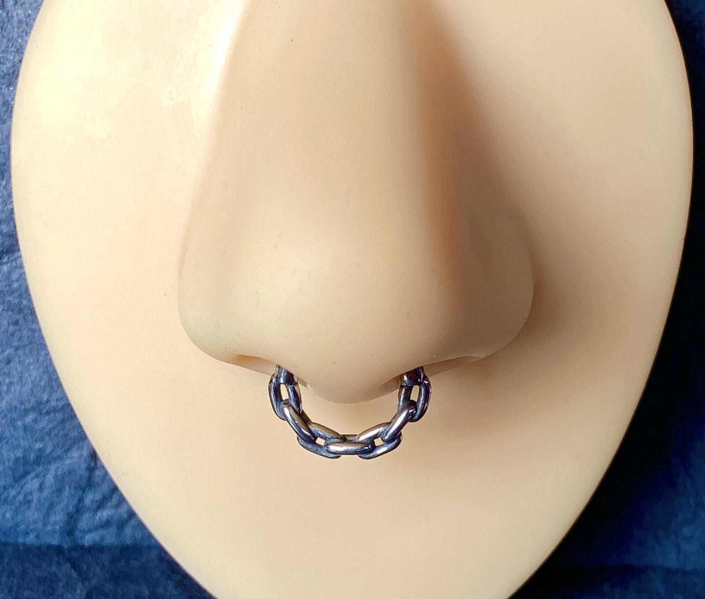 1pc Chain Links Style Hinged Segment Ring Septum Clicker 316L Surgical Steel