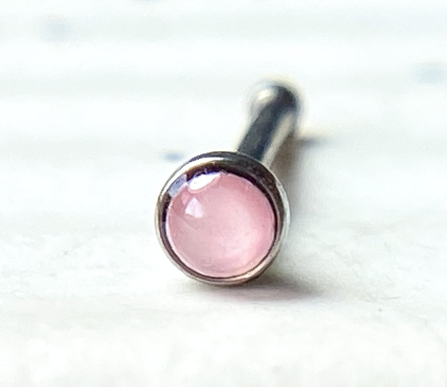 1pc Illuminating Stone Nose Bone Stud Ring Nostril Piercing Jewelry 20g