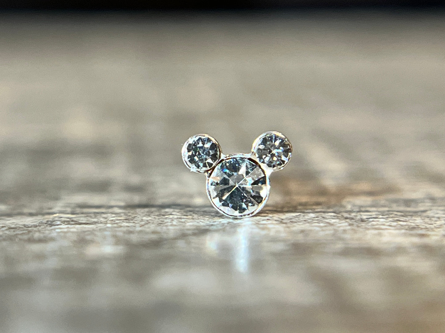 1pc Mouse Gem Nose Ring Stud Bone 20g Nostril Piercing Jewelry