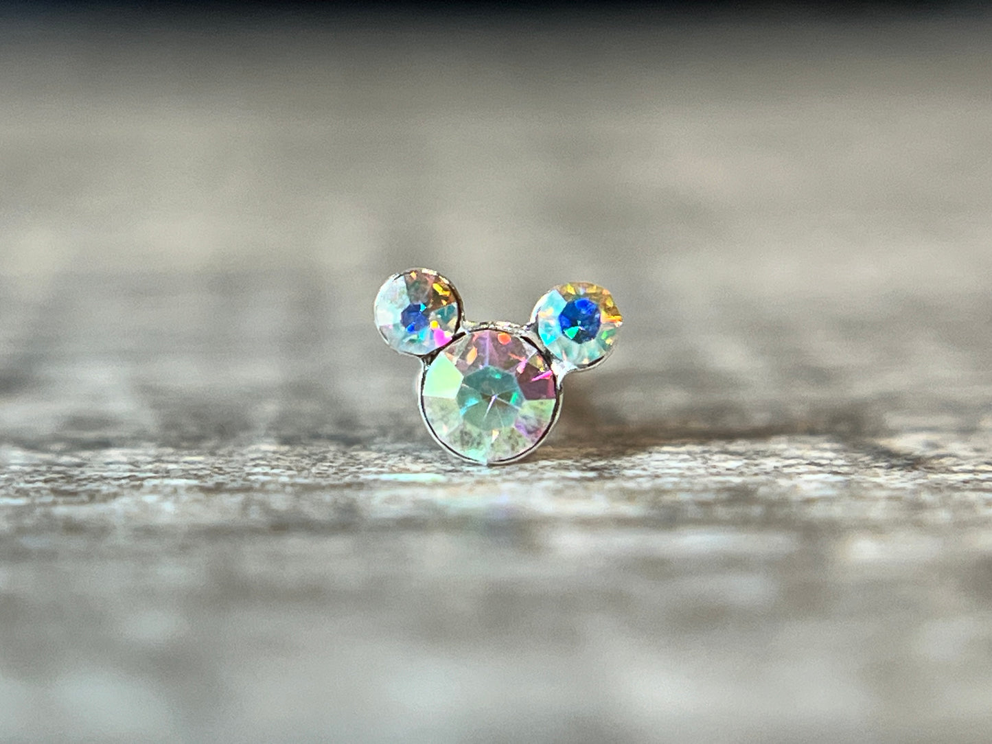 1pc Mouse Gem Nose Ring Stud Bone 20g Nostril Piercing Jewelry