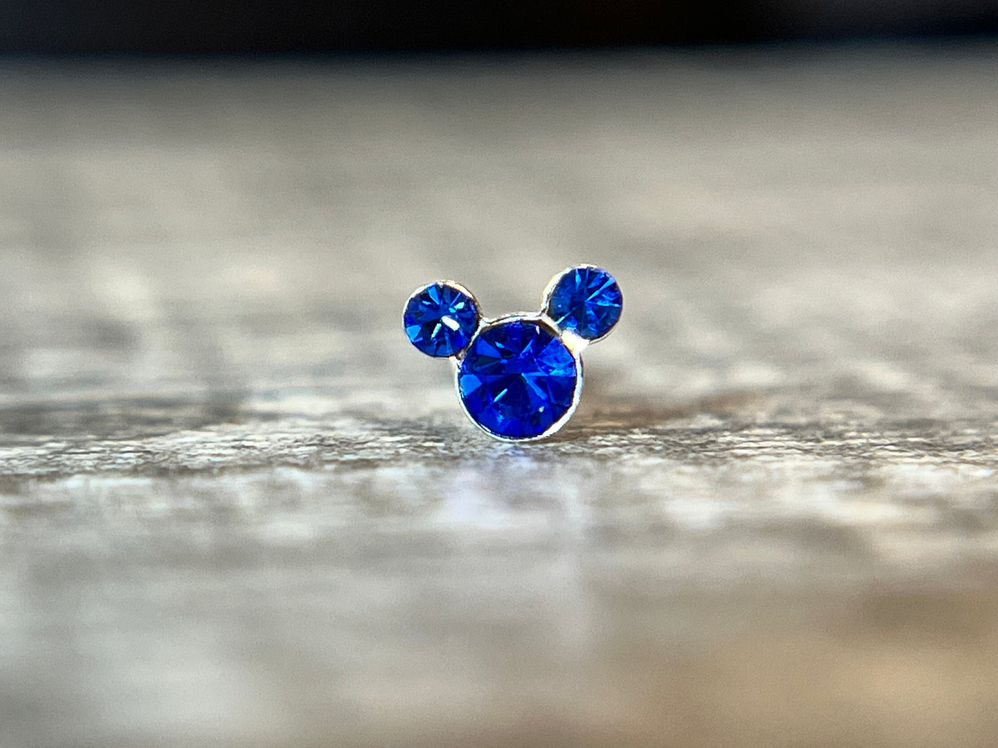 1pc Mouse Gem Nose Ring Stud Bone 20g Nostril Piercing Jewelry