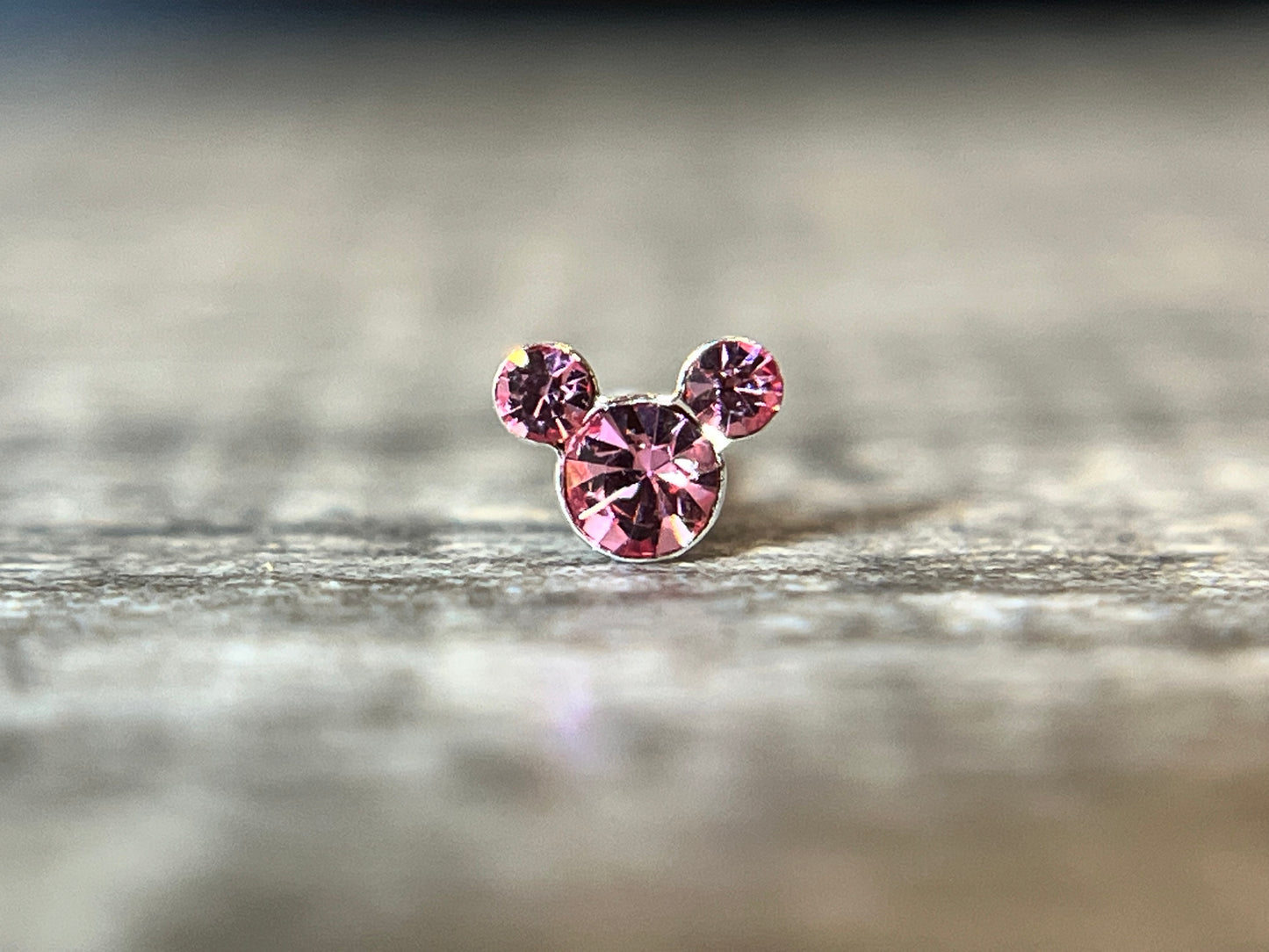 1pc Mouse Gem Nose Ring Stud Bone 20g Nostril Piercing Jewelry
