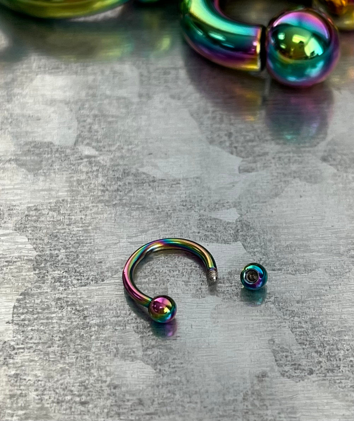 14g 1/2 Horseshoe Pair Of 14g 1/2 Rainbow Titanium Spikes Horseshoe Barbells - Eyebrow, Lip, Septum Piercing Jewelry 14g 1/2 Inch Piercing Jewelry 14g 1/2 Horseshoe Pair Of 14g 1/2 Rainbow Titanium Spikes Horseshoe Barbells - Eyebrow, Lip, Septum Piercing Jewelry 14g 1/2 Inch Piercing Jewelry