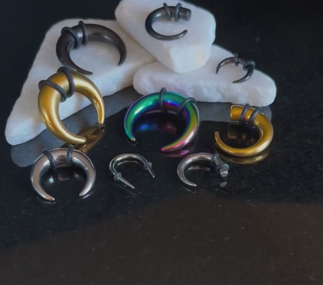 1 PIECE Solid 316L Surgical Steel Septum Ring / Buffalo Taper with O-Rings - Expander- Gauges 14g (1.6mm) thru 00g (10mm) Available!