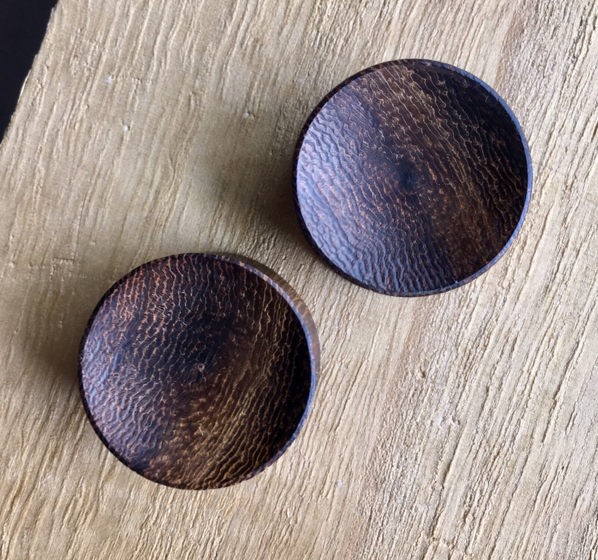 PAIR of Unique Concave Snake Wood Organic Double Flare Plugs - Gauges 0g (8mm) up to 1" (25mm) available!