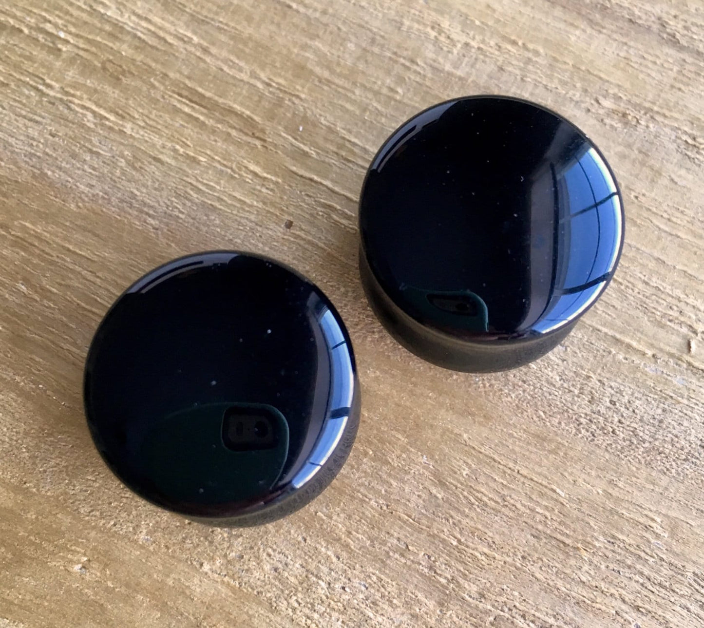 PAIR of Black Glass Double Flare Plugs - Gauges 2g (6mm) through 5/8" (16mm) available!