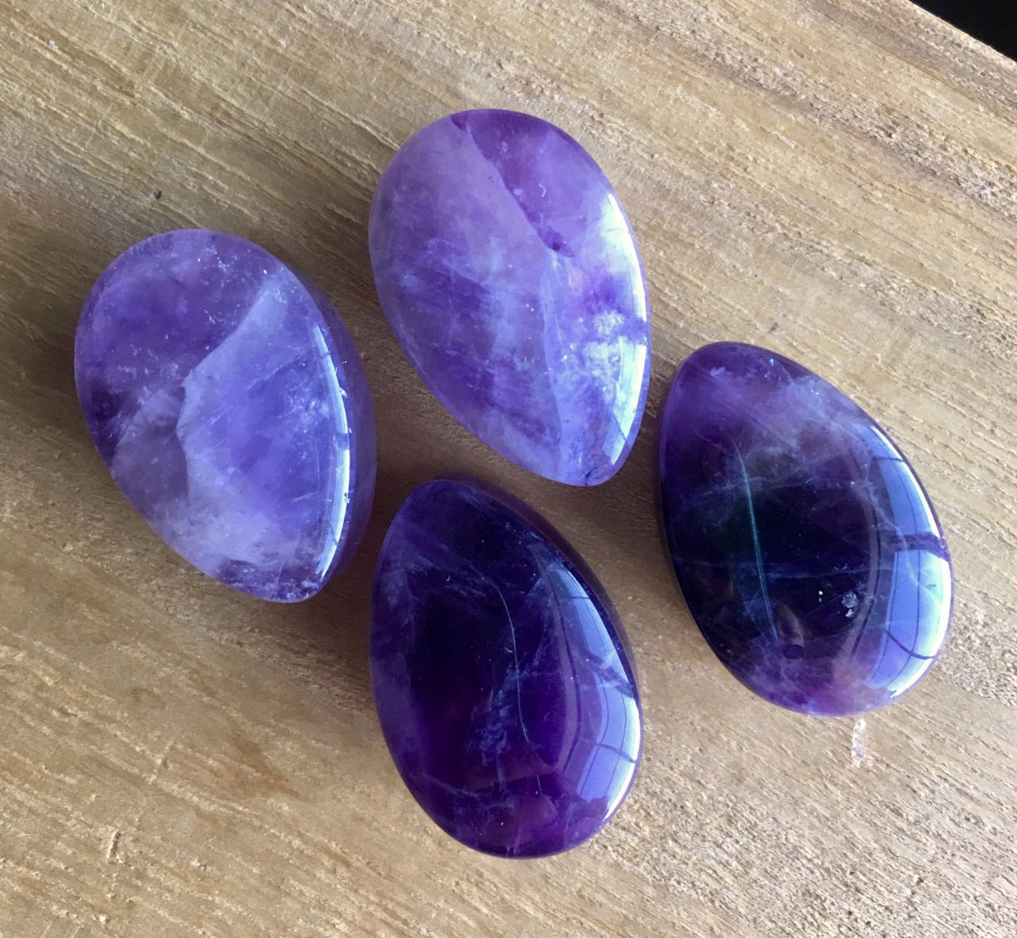 PAIR of Stunning Teardrop Organic Amethyst Stone Plugs - Gauges 0g (8mm) up to 3/4" (19mm) available!