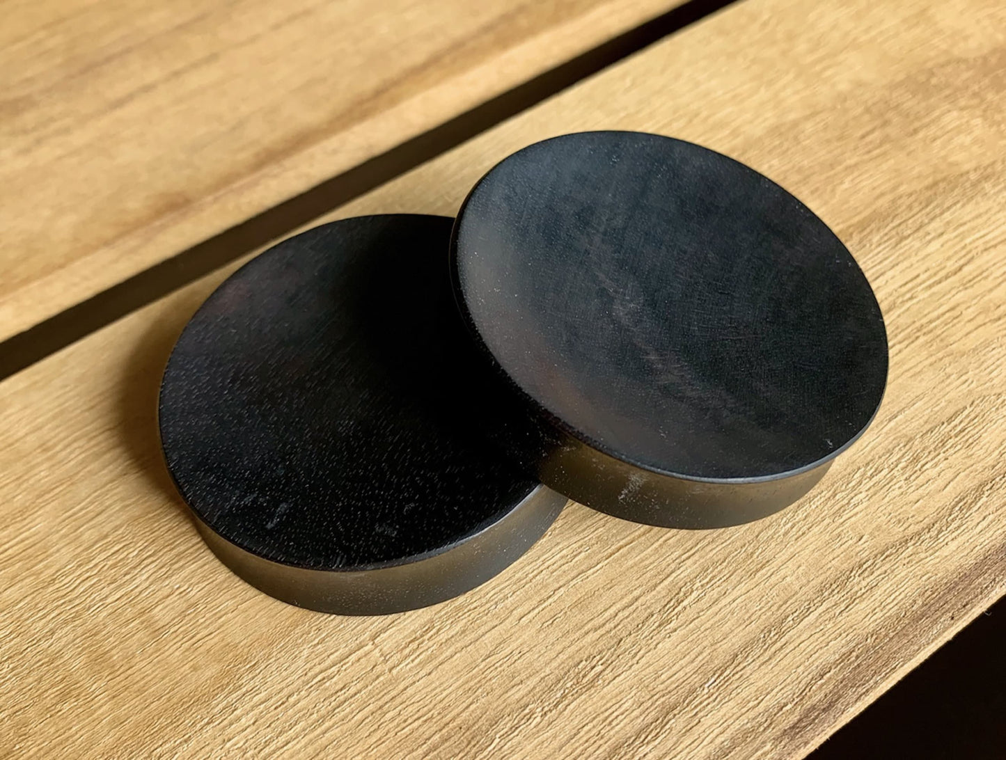 PAIR of Organic Concave Areng Wood Plugs - Gauges 1" (25mm) thru 52mm (a little over 2") available!