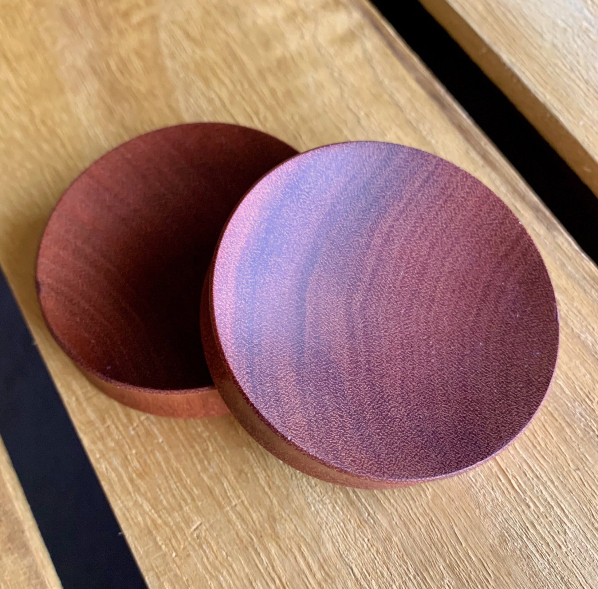 PAIR of Unique Organic Concave Sawo Wood Plugs - Gauges 1" (25mm) thru 52mm (a little over 2") available!