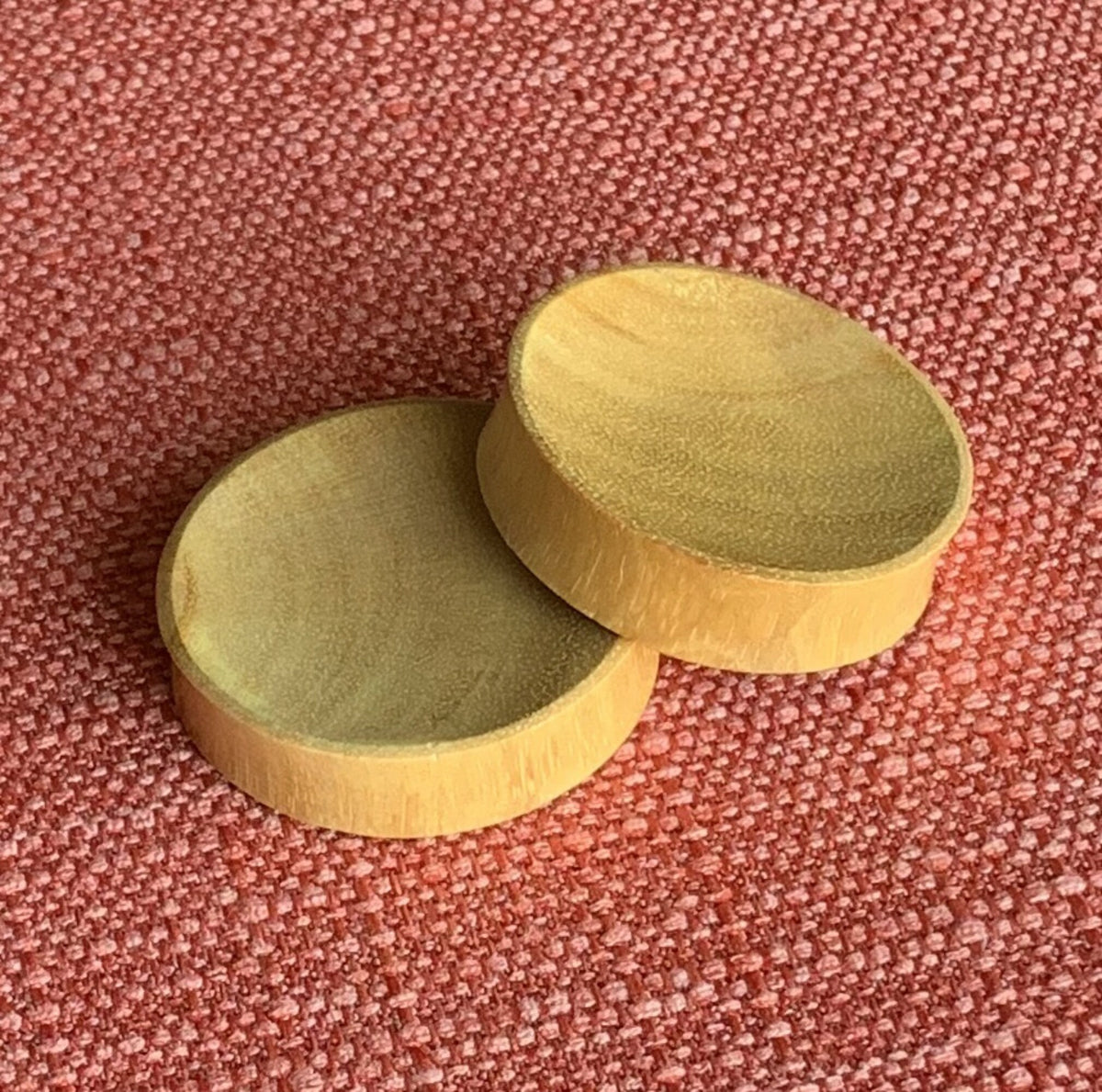 PAIR of Stunning Organic Concave Jackfruit Wood Plugs - Gauges 1" (25mm) thru 52mm (a little over 2") available!