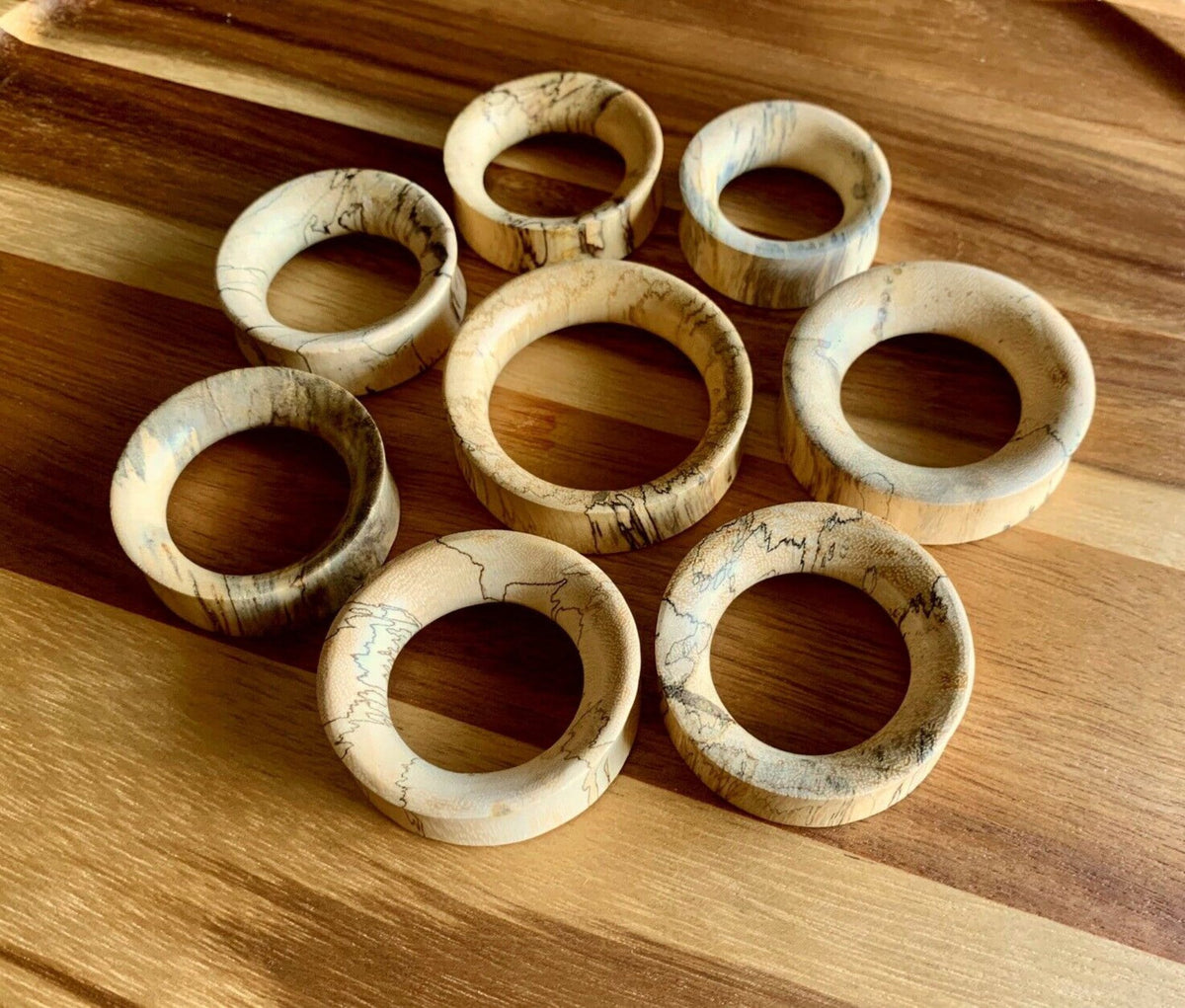 PAIR of Stunning Organic Tamarind Wood Tunnel/Plugs - Gauges 0g (8mm) up to 2" (50mm) available!
