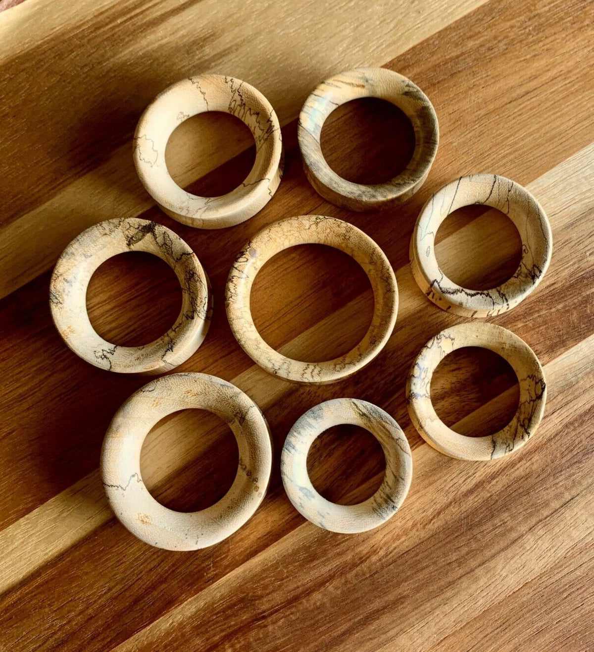 PAIR of Stunning Organic Tamarind Wood Tunnel/Plugs - Gauges 0g (8mm) up to 2" (50mm) available!