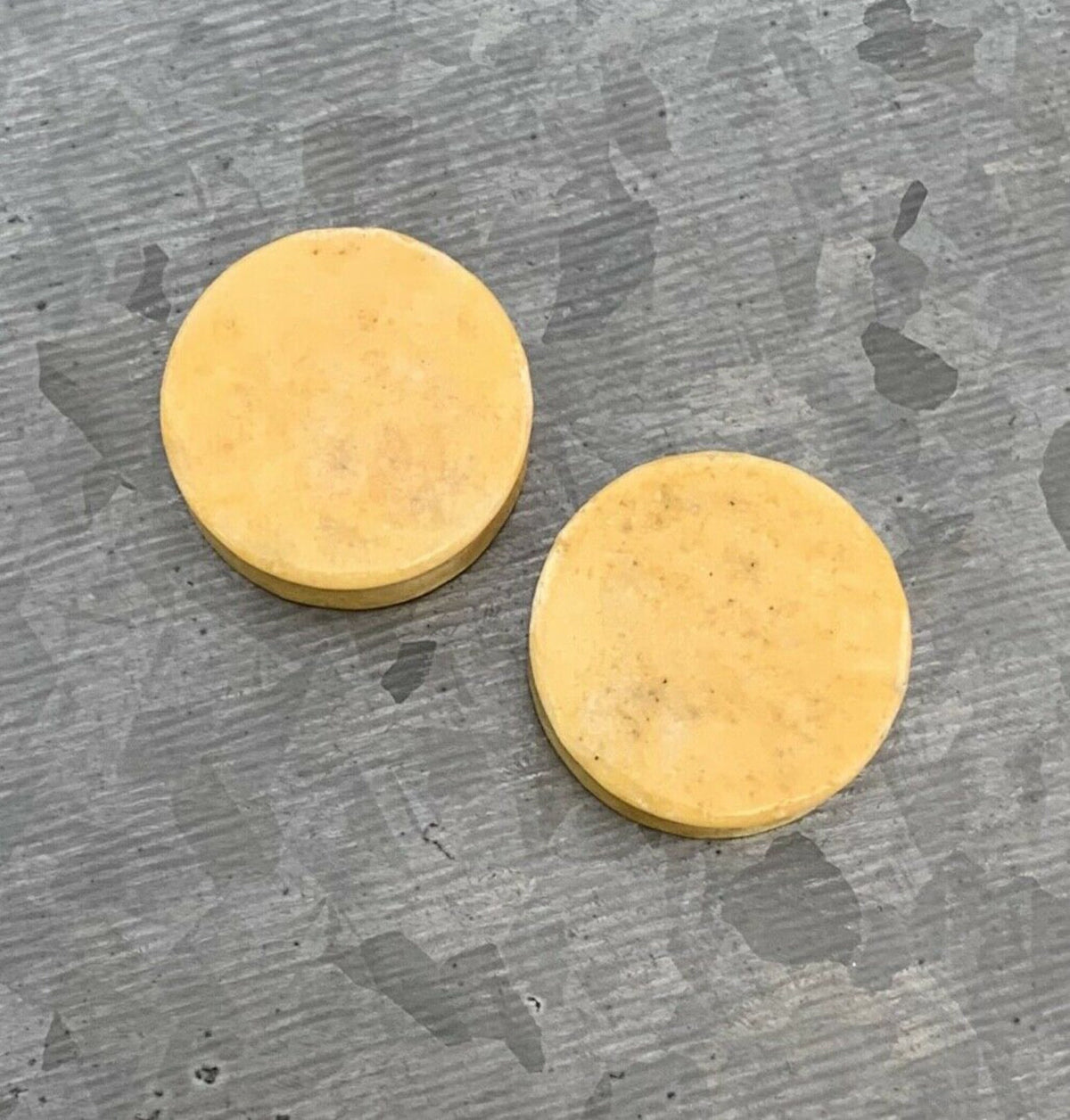 PAIR of Unique Yellow Burmese Organic Stone Plugs - Gauges 6g (4mm) up to 1" (25mm) available!