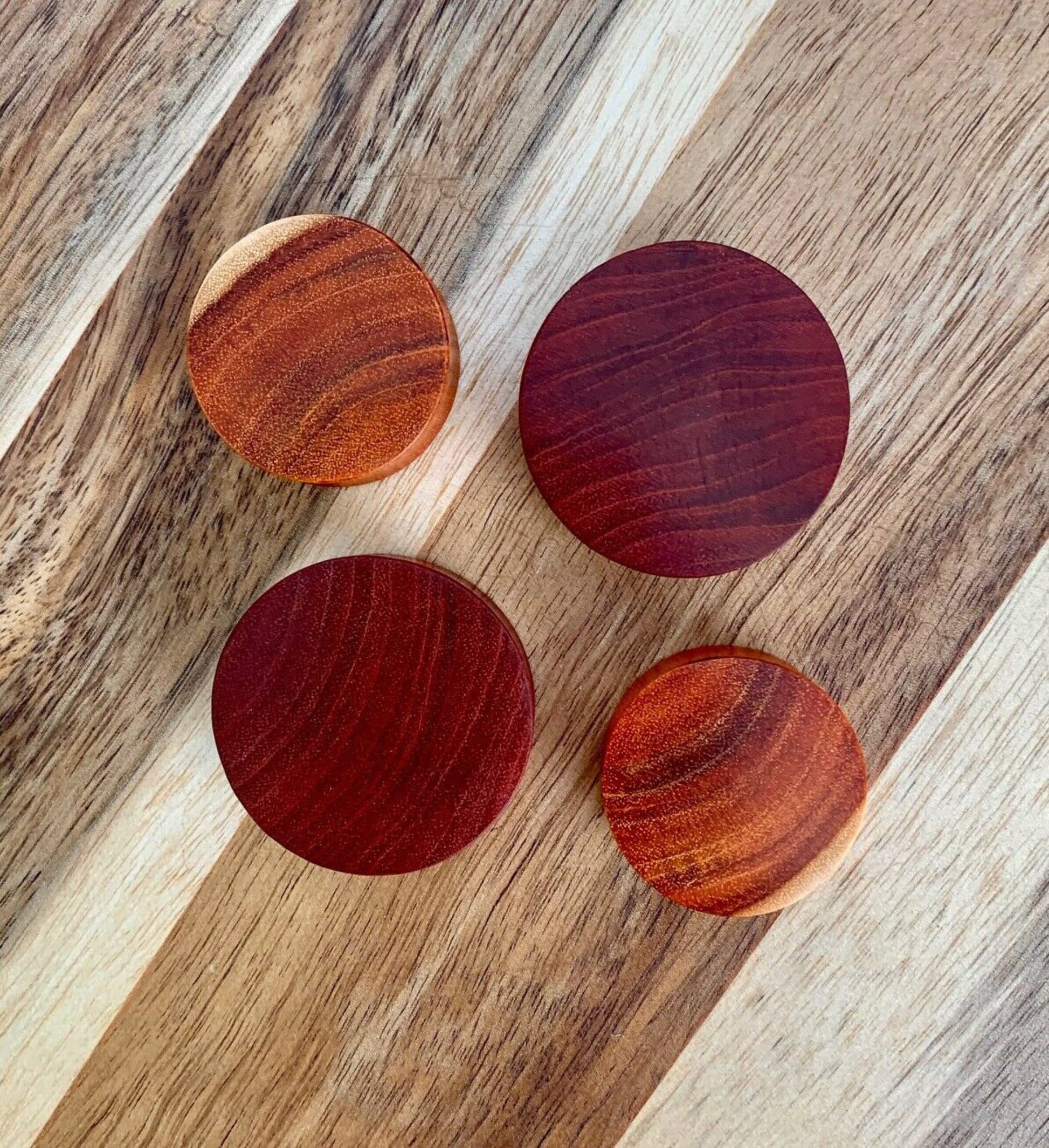 PAIR of Stunning Organic Chang Wood Plugs - Gauges 8g (3.2mm) up to 1&1/2" (38mm) available!