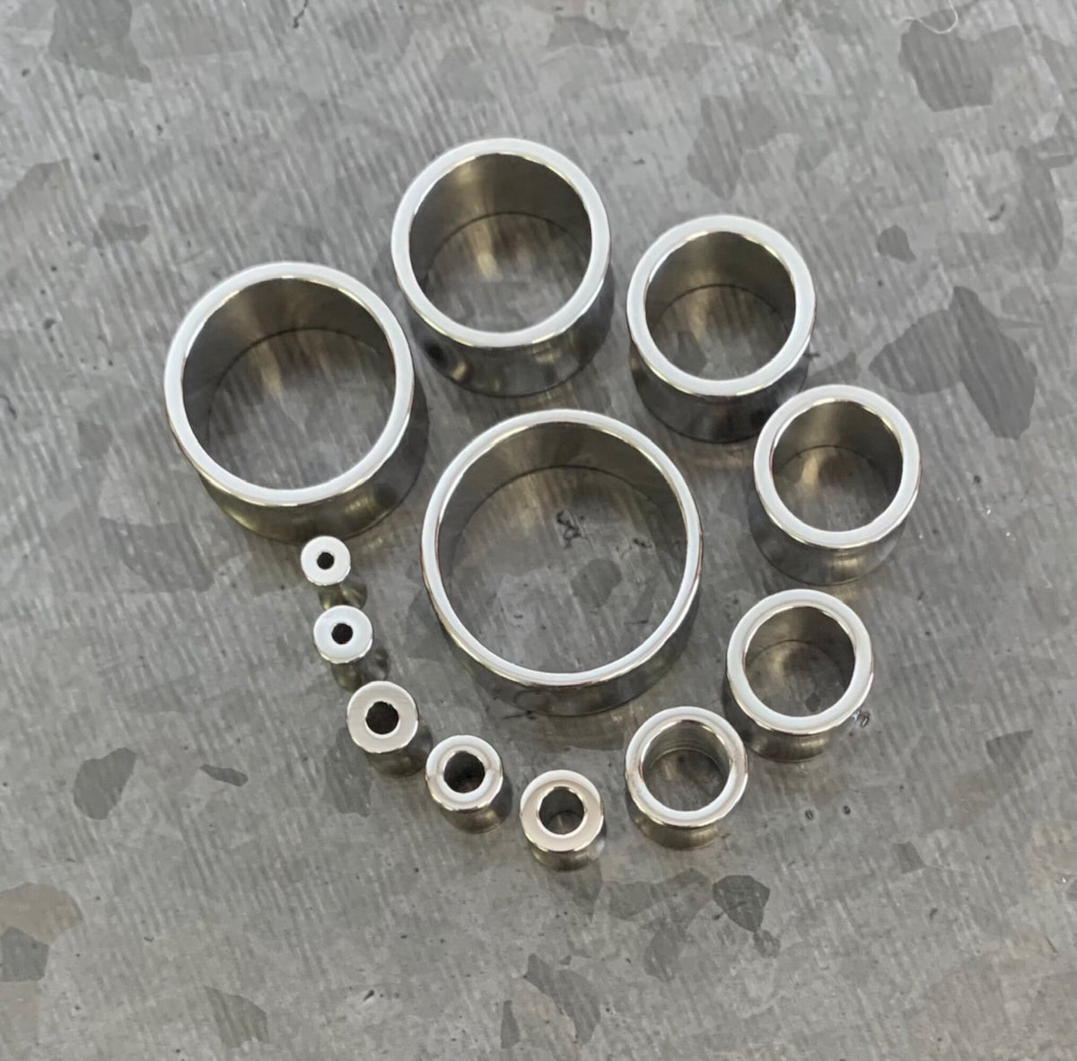 PAIR of Beautiful Steel Saddle Double Flare Tunnels/Plugs - Gauges 8g (3.2mm) thru 1" (25mm) available!