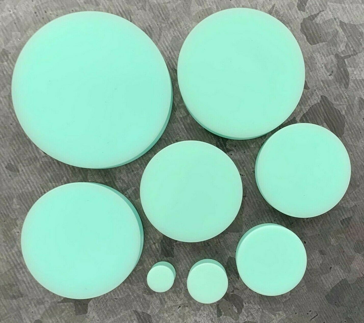 PAIR of Stunning Teal Solid Silicone Double Flare Plugs - Gauges 2g (6mm) up to 2" (51mm) available!