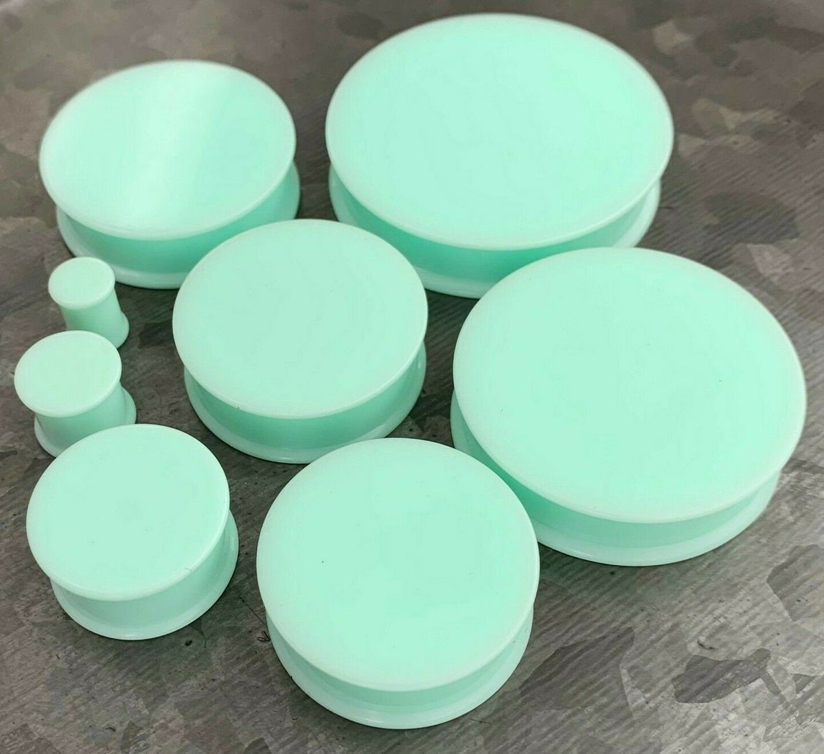 PAIR of Stunning Teal Solid Silicone Double Flare Plugs - Gauges 2g (6mm) up to 2" (51mm) available!