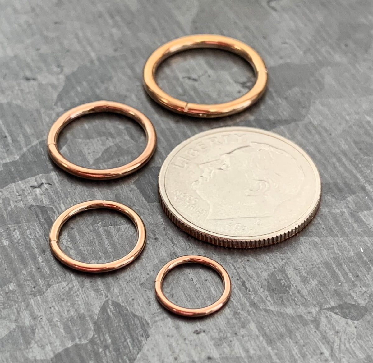 1 Piece of Stunning Rose Gold Hinged Segment Septum Ring/Hoop - Gauges 10g, 12g, 14g, 16g, 18g & 20g available!