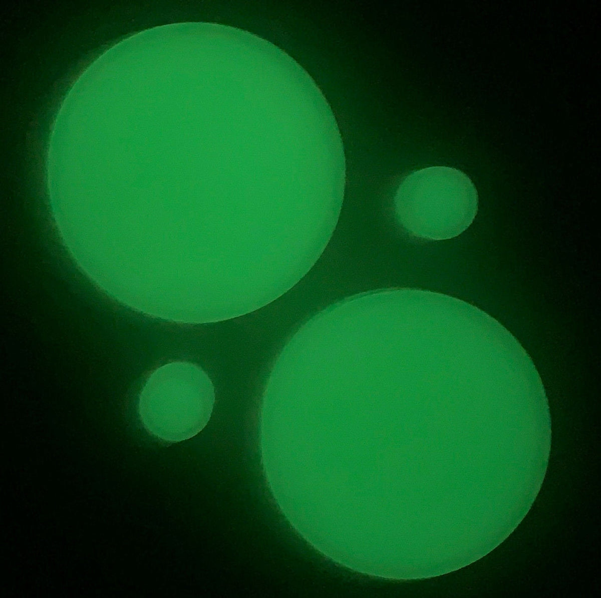 PAIR of Stunning Glow in the Dark Solid Silicone Double Flare Plugs - Gauges 2g (6mm) up to 2" (51mm) available!