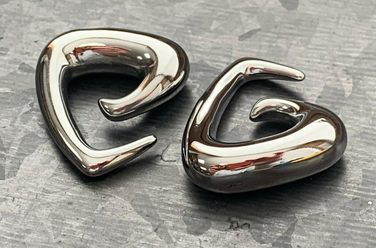 PAIR of Beautiful 316L Surgical Steel Triangle Tapers Expanders - Gauges 14g (1.6mm) thru 0g (8mm) available!