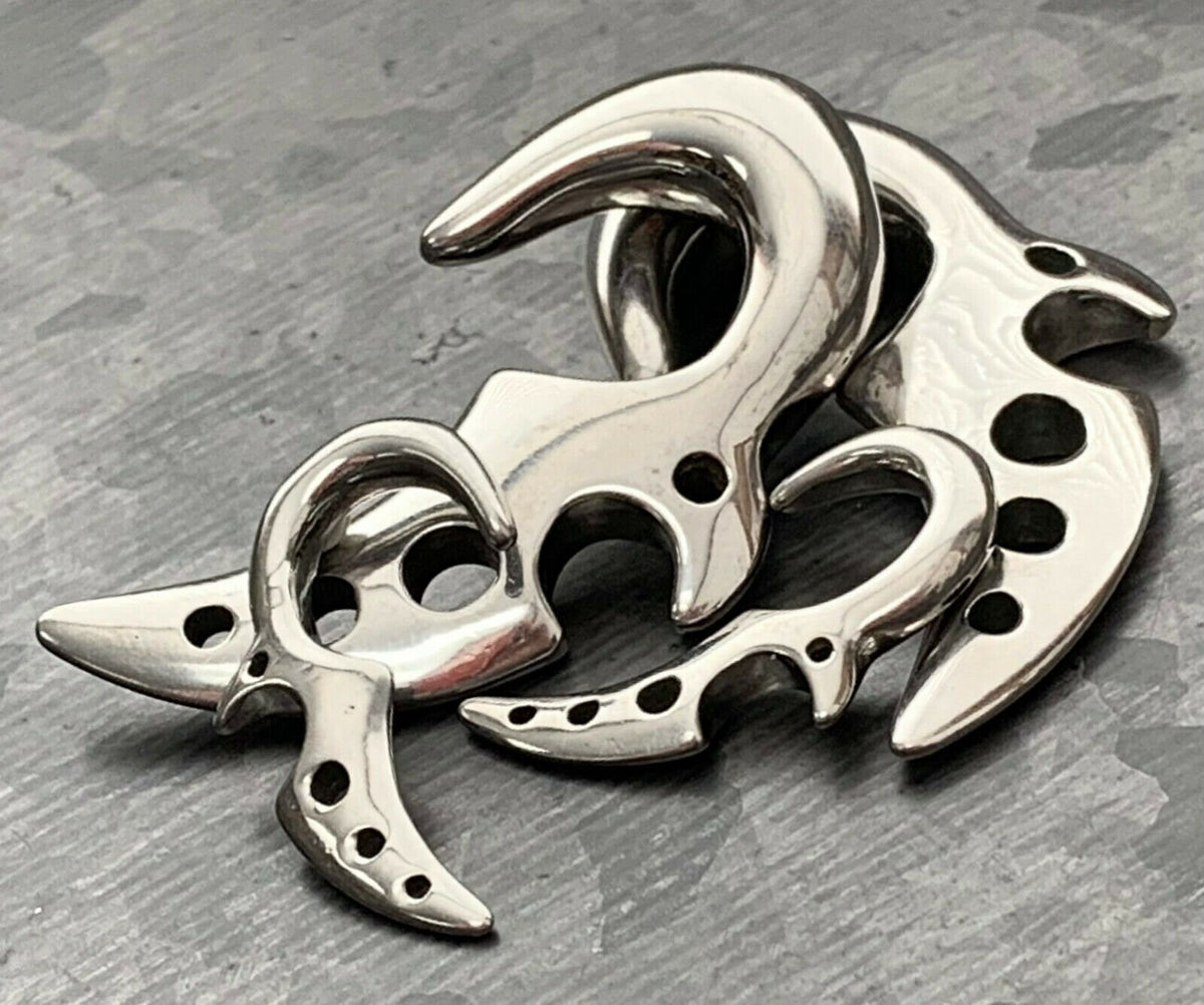 PAIR of Unique Claw / Fang Style Steel Tapers