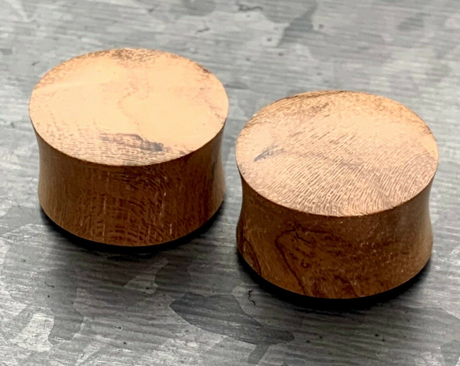 PAIR of Beautiful Organic Teak Wood Convex Saddle Double Flare Plugs/Tunnels - Gauges 2g (6mm) up to 3/4" (19mm) available!