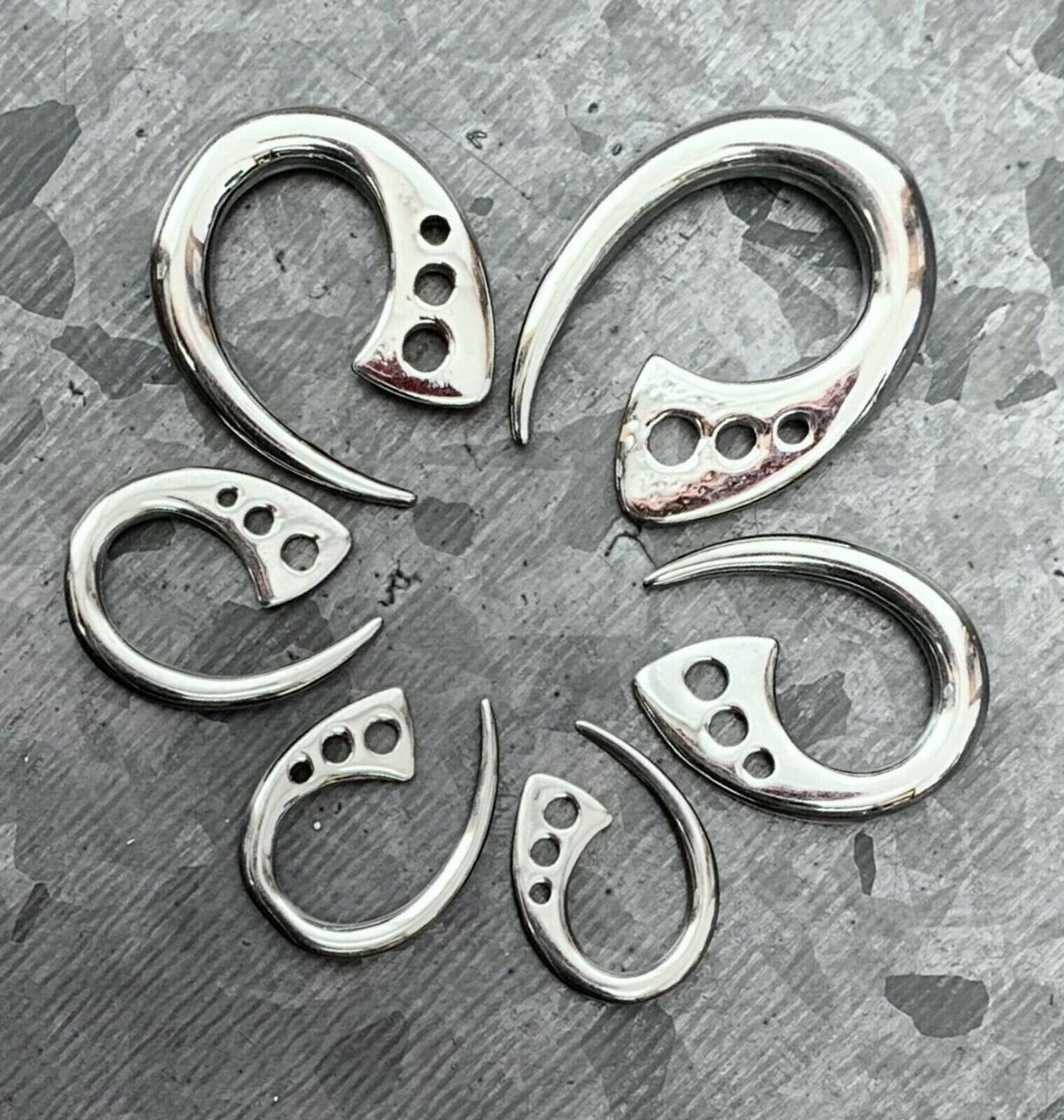 PAIR of Unique Surgical Steel Terrestrial Fin Tapers- only available in 4g!