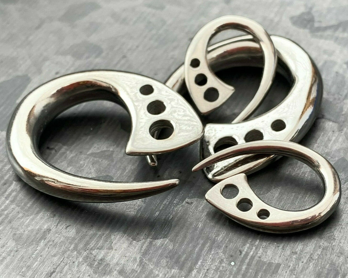PAIR of Unique Surgical Steel Terrestrial Fin Tapers- only available in 4g!
