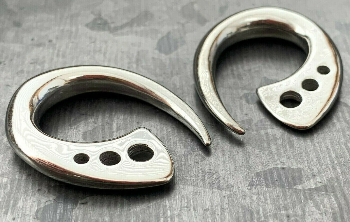 PAIR of Unique Surgical Steel Terrestrial Fin Tapers- only available in 4g!
