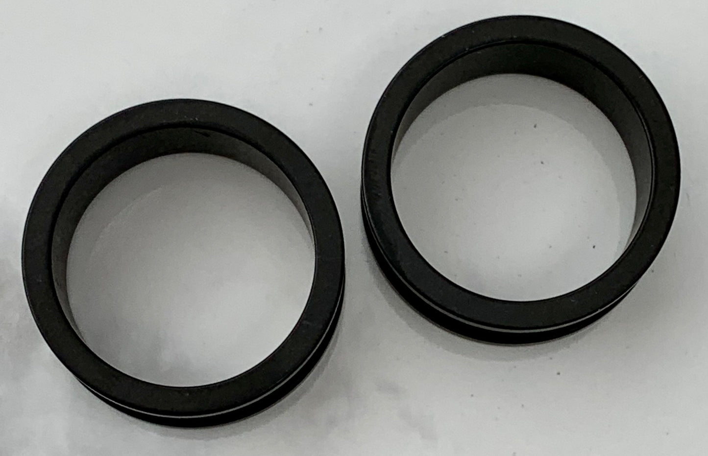 PAIR of Unique Black Matte Ion Plated Screw Fit Tunnels/Plugs - Gauges 8g (3mm) through 15/16" (24mm) available!