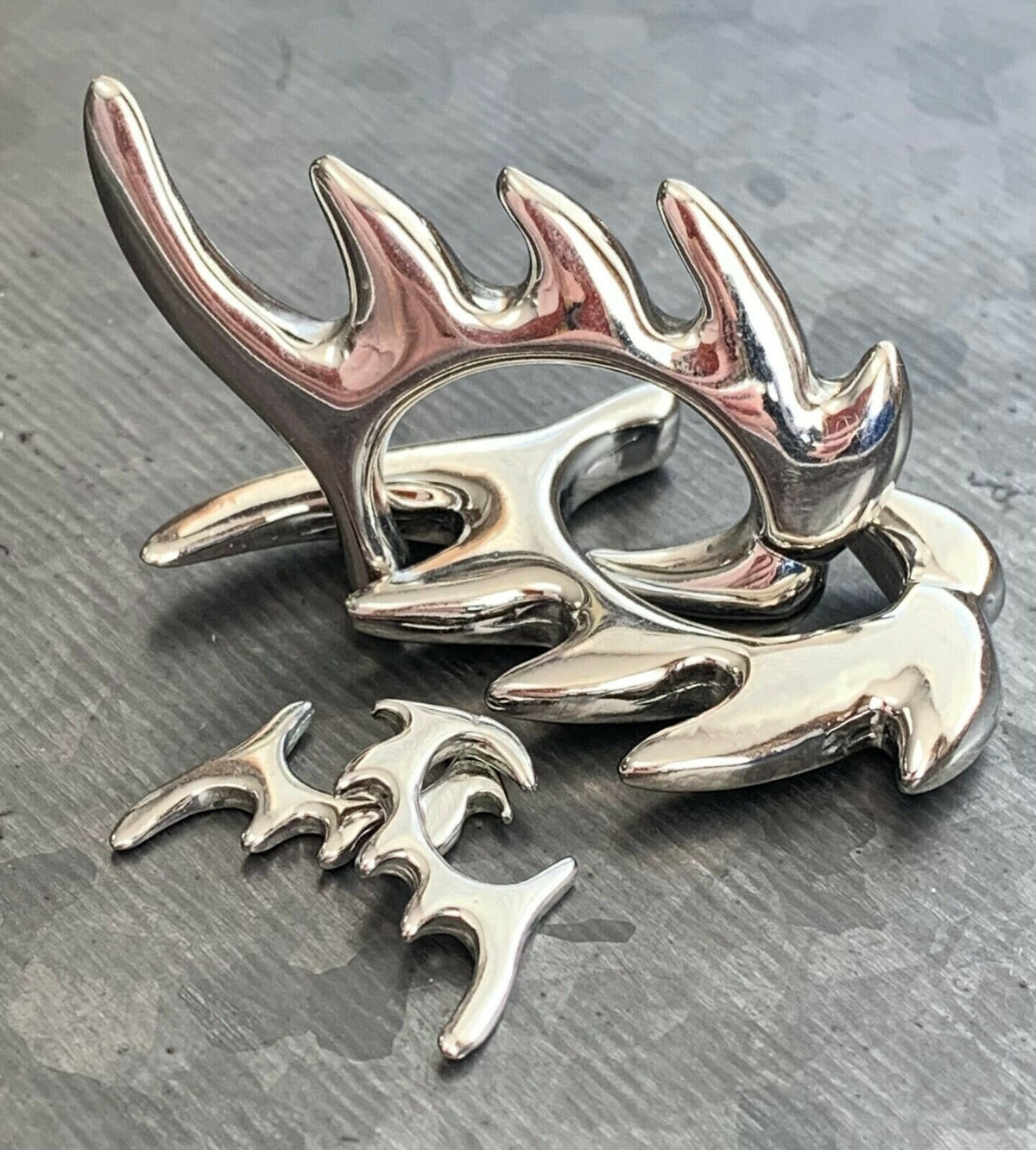 PAIR of Unique Surgical Steel Saw Blade / Claw Tapers/Plugs - Expanders - Gauges 14g (1.6mm) thru 2g (6mm) Available!