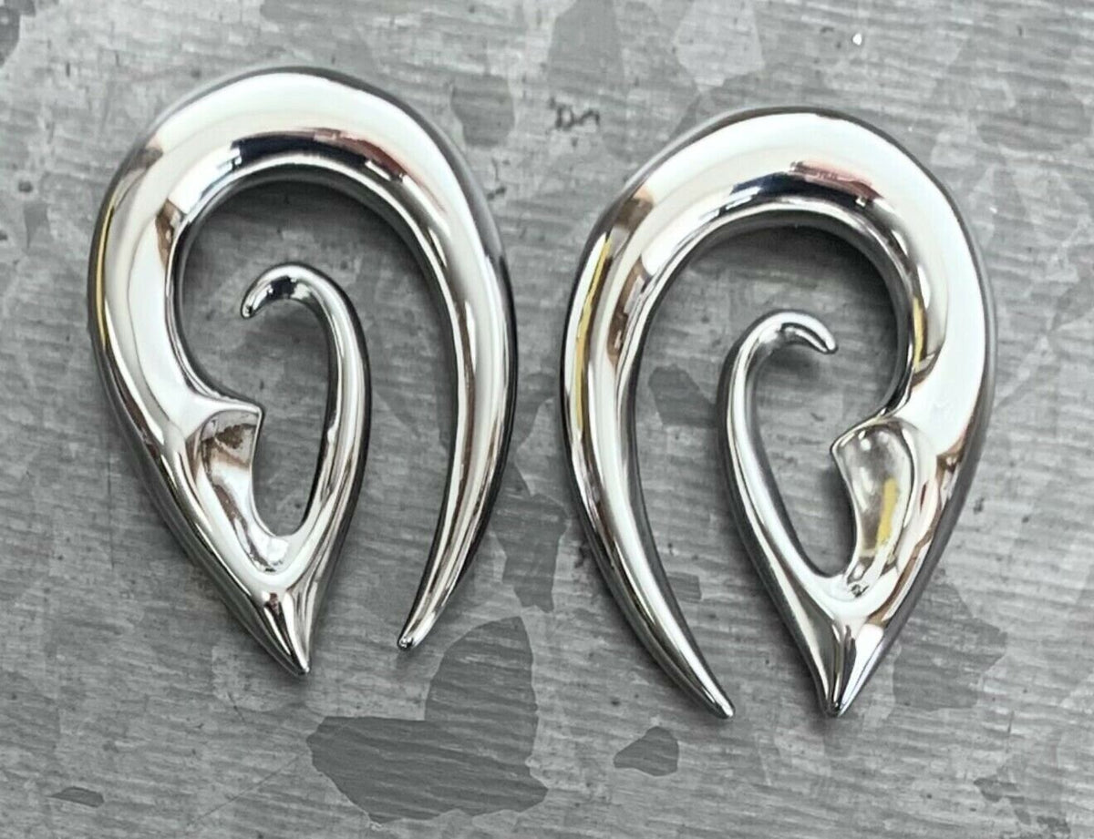 PAIR of Unique Surgical Steel Devious Fang Tapers - Expanders - 8g thru 00g available!