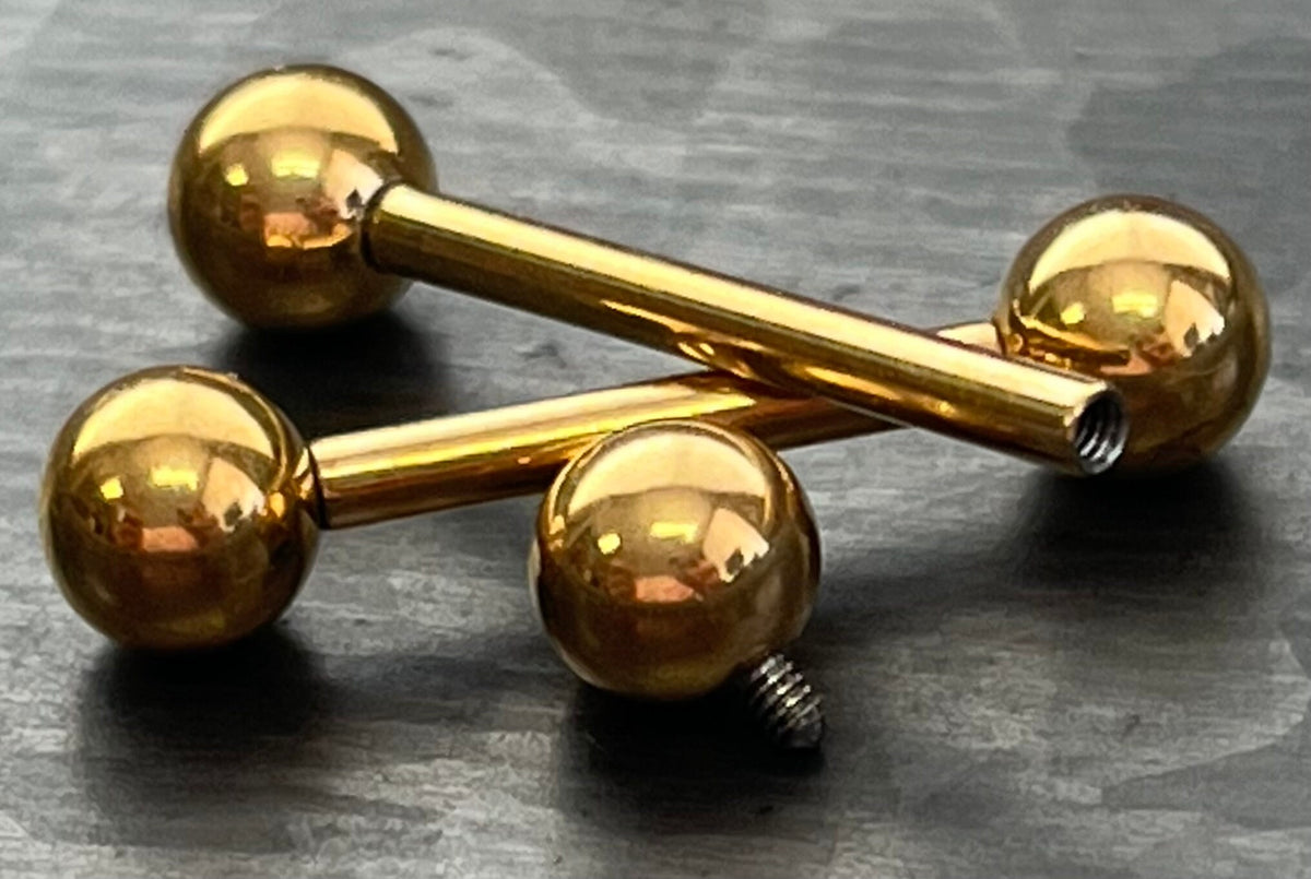 1 Piece of Implant Grade Titanium Internally Threaded Industrial Barbell - Tongue - 14g - Wearable Length 12mm or 16mm, 7 Colors Available!