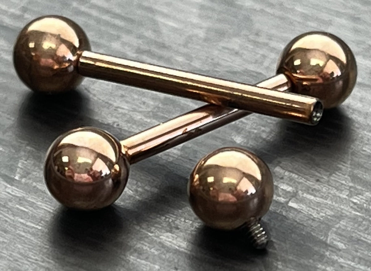 1 Piece of Implant Grade Titanium Internally Threaded Industrial Barbell - Tongue - 14g - Wearable Length 12mm or 16mm, 7 Colors Available!