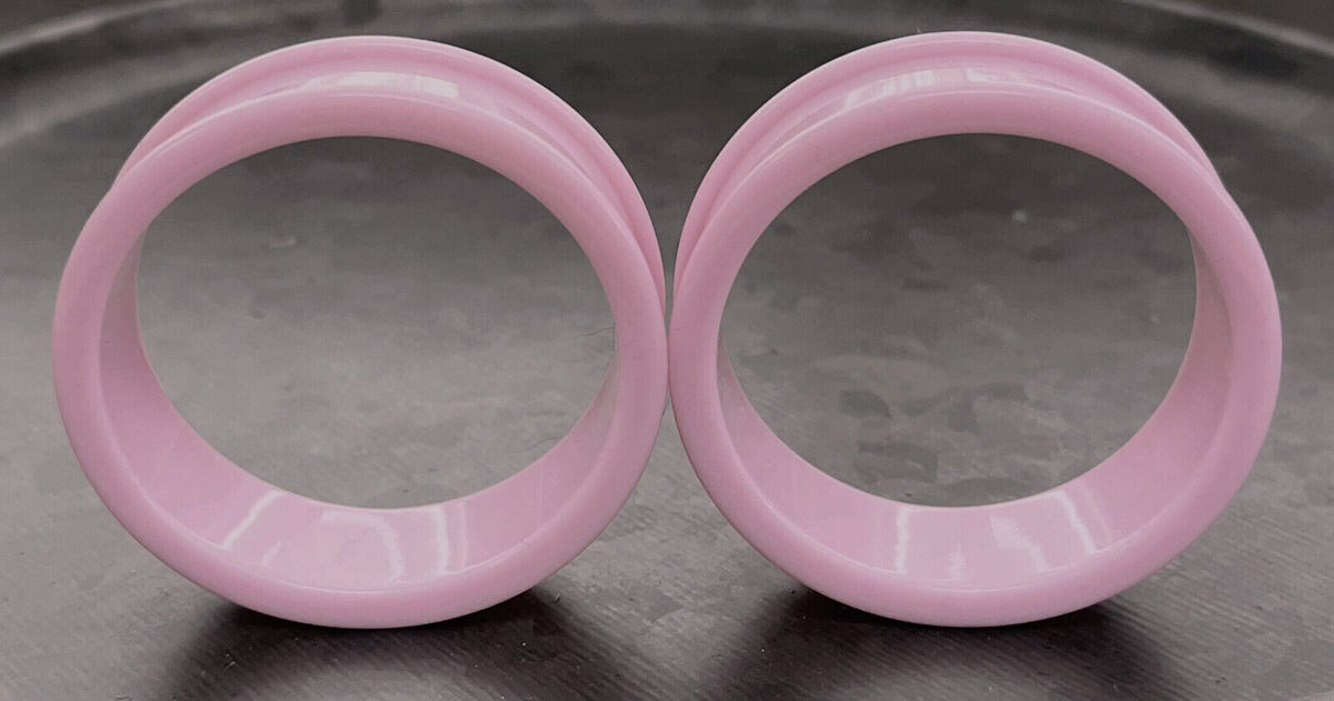 PAIR of Beautiful Lavender Solid Silicone Double Flare Tunnels - Gauges 1&1/8" (29mm) up to 2" (51mm) available!