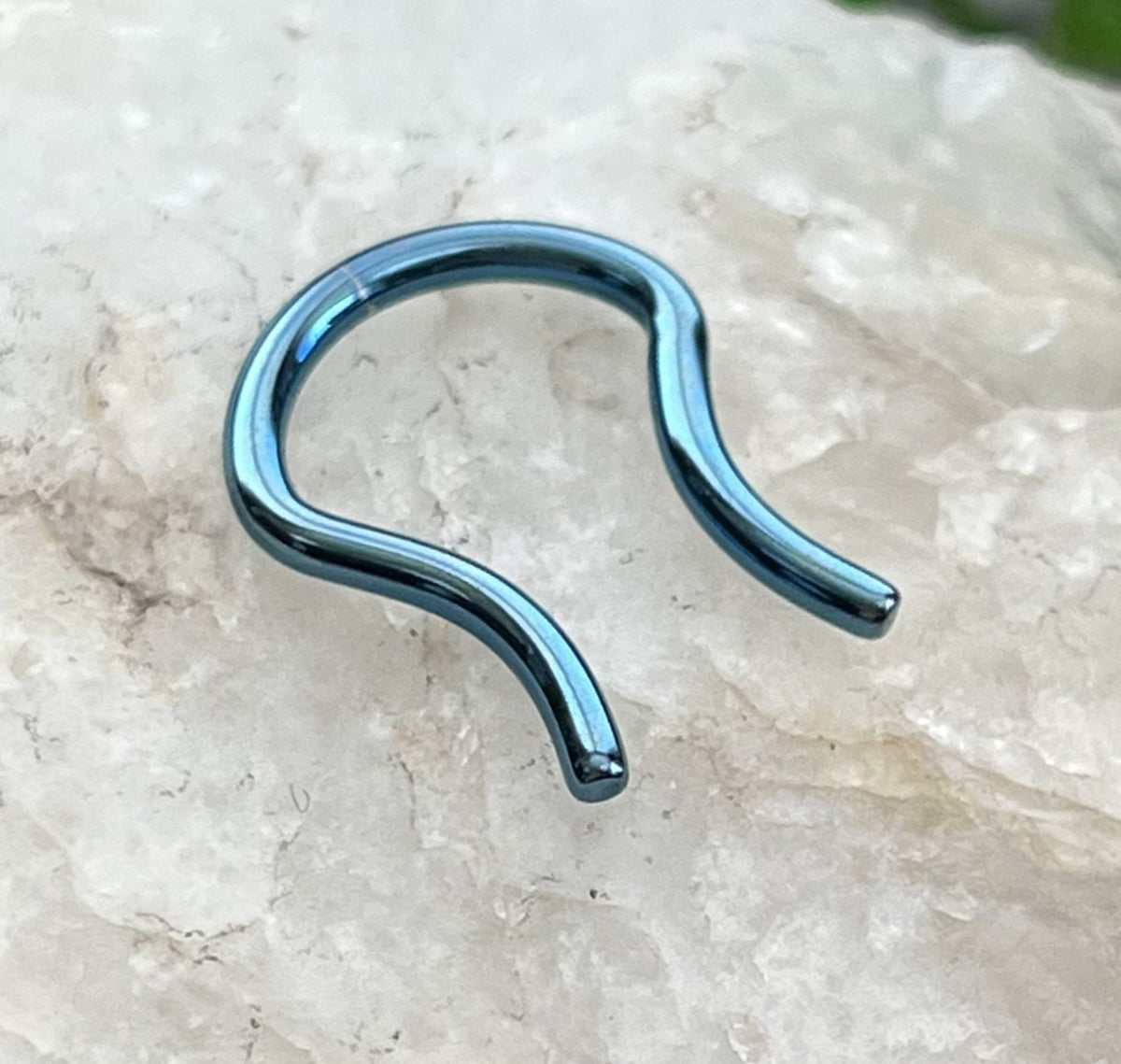 1 Piece Unique Titanium Plated Surgical Steel Nose Septum Hanger - Gauges: 16g, 14g and 12g - 7 Different Colors Available!