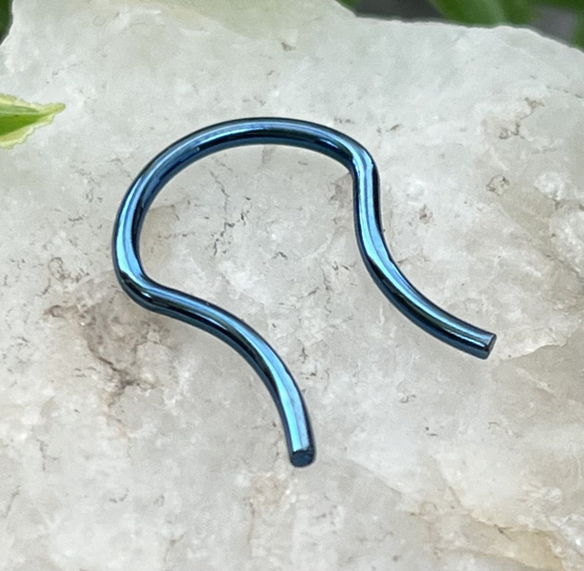 1 Piece Unique Titanium Plated Surgical Steel Nose Septum Hanger - Gauges: 16g, 14g and 12g - 7 Different Colors Available!