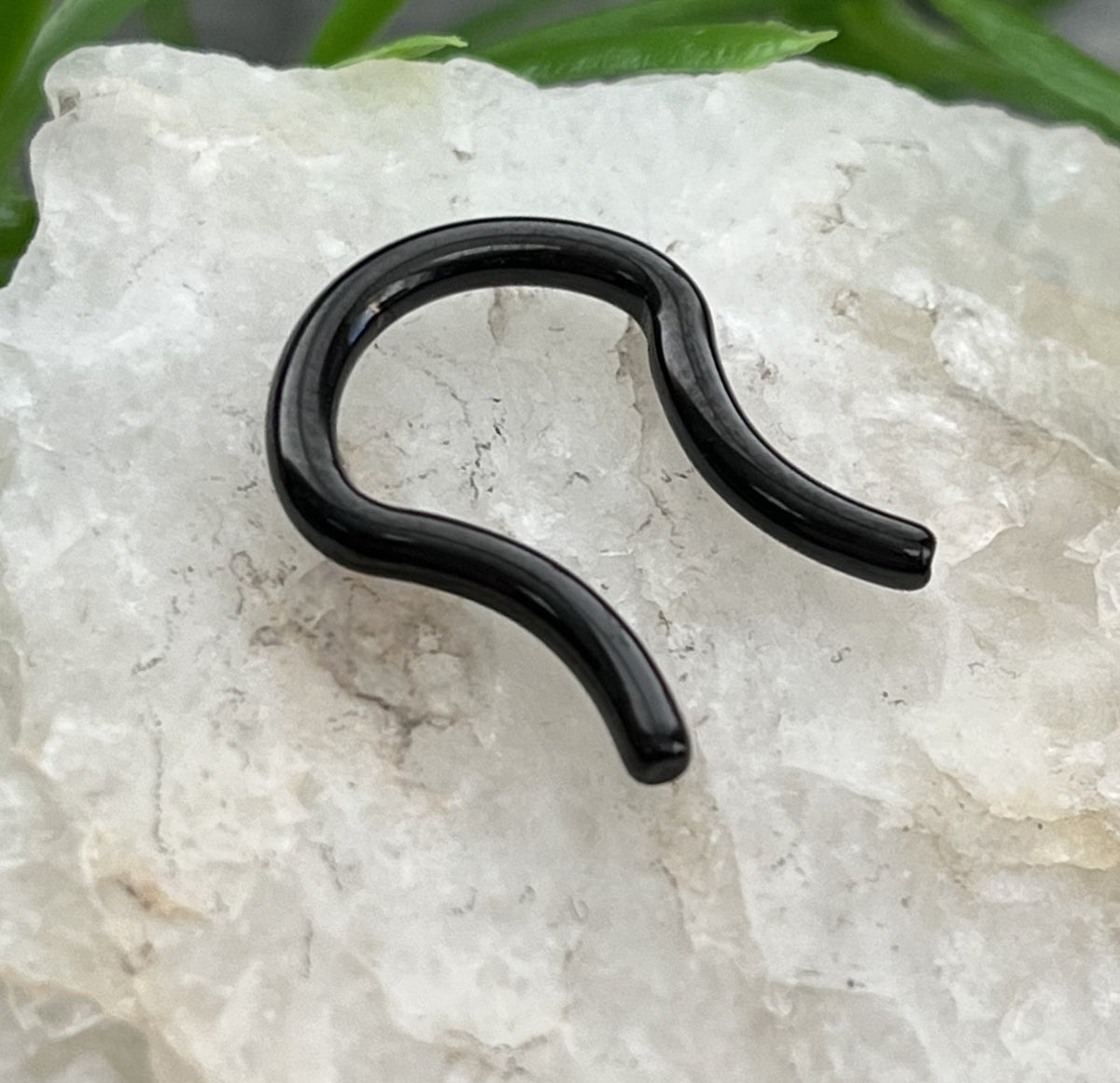 1 Piece Unique Titanium Plated Surgical Steel Nose Septum Hanger - Gauges: 16g, 14g and 12g - 7 Different Colors Available!