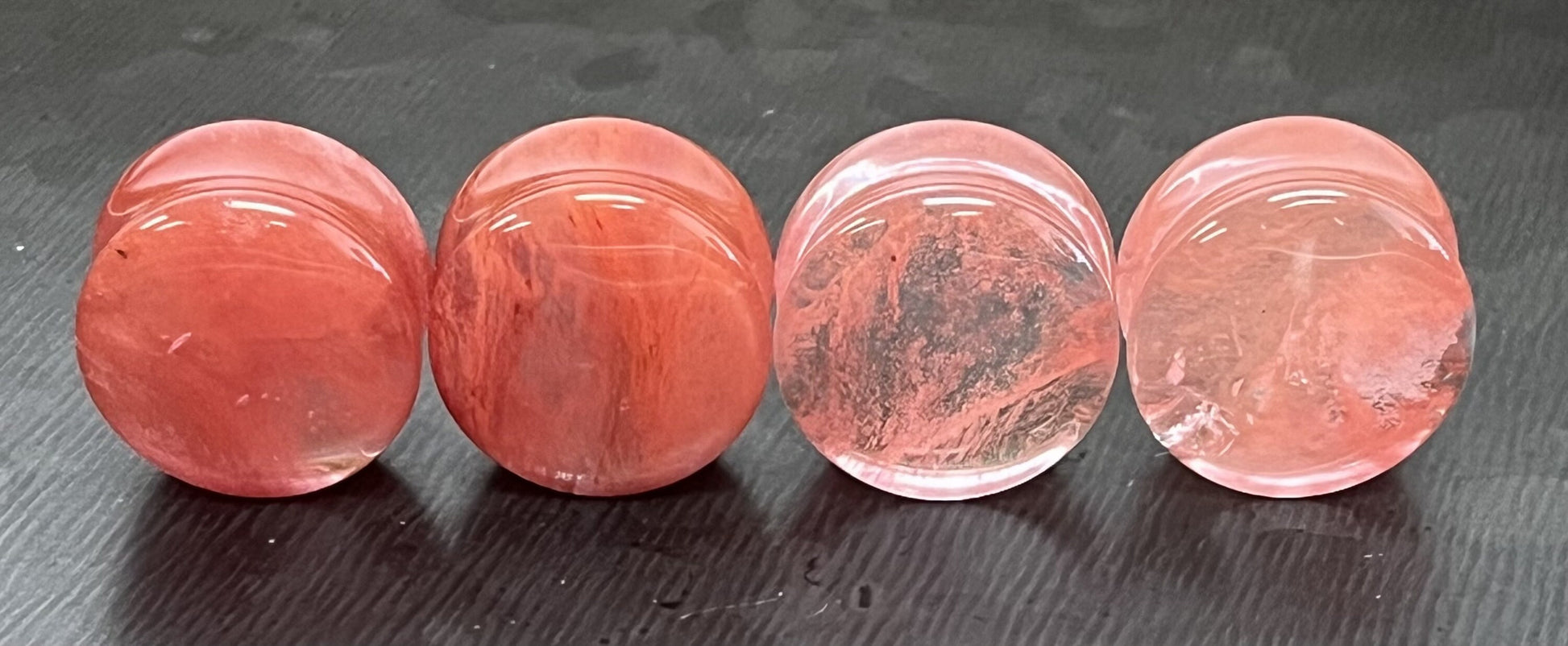 PAIR of Stunning Fresh Coral Style Double Flare Glass Plugs - Gauge 2g (6mm) thru 1&1/8" (28mm) Available!