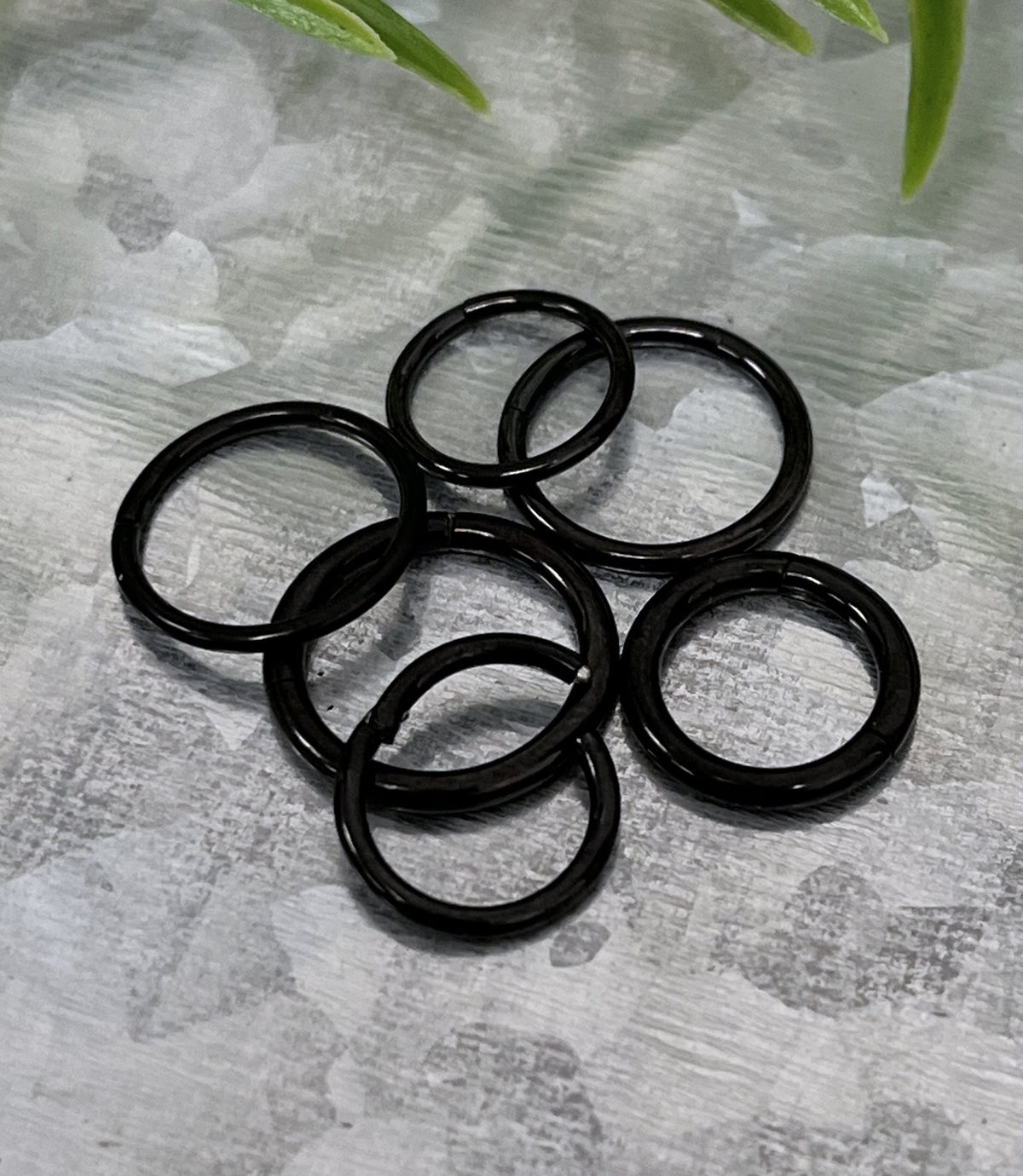 1 Piece Stunning Implant Grade Titanium Hinged Segment Septum Ring - 18g, 16g, 14g -Black, Gold, Rose Gold & Rainbow w/ Assorted Diameters!