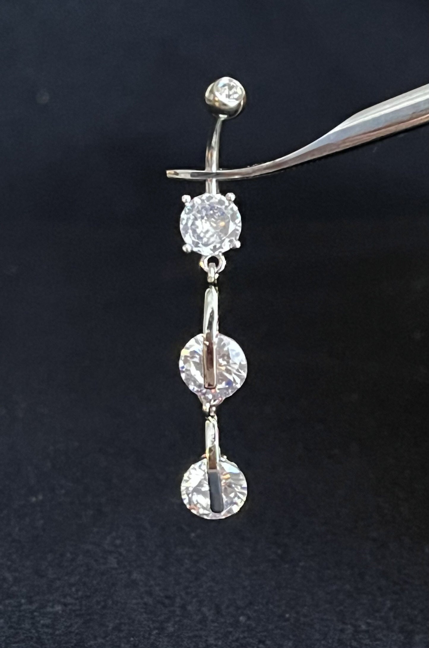 1 Piece Unique Paved CZ Gem Fox Navel / Naval Belly Button Ring - 14g - 10mm - Gold, Silver and Rose Gold Available!