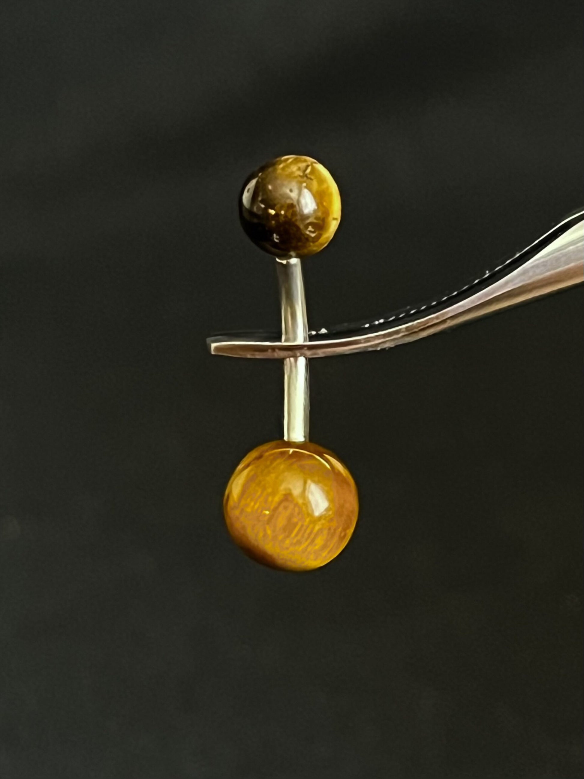 1 Piece Beautiful Natural Stone Ball Navel / Naval Belly Ring - 14g - 10mm - 6 Different Stones Available!