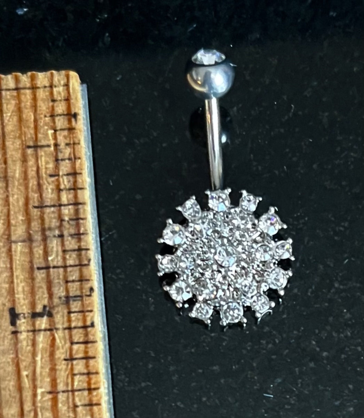 1 Piece Unique CZ Gem Paved Round Shield 316L Surgical Steel Navel / Naval Belly Ring - 14g - 10mm -Available in Gold, Rose Gold and Silver!
