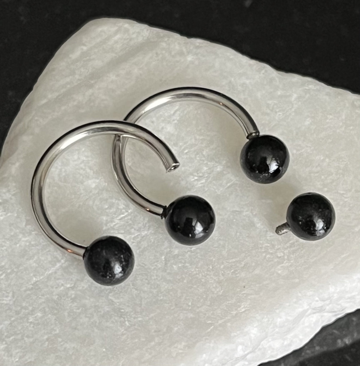 1 Piece of Stunning Semi Precious Stone Circular Internally Threaded Barbell Septum Ring - 16g - 8mm - You Choose Your Listed Stone!