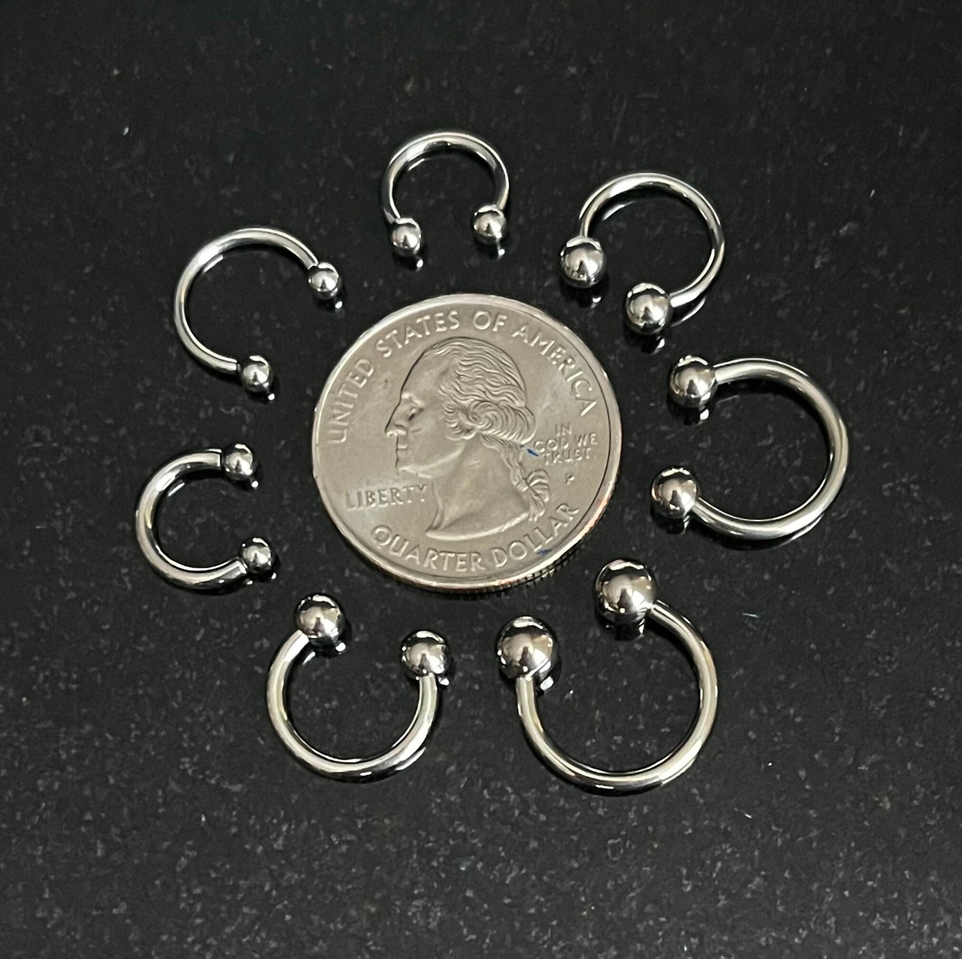 1pc Grade 23 Solid Titanium Horseshoe Circular Barbell 6ALV-ELI Implant Grade