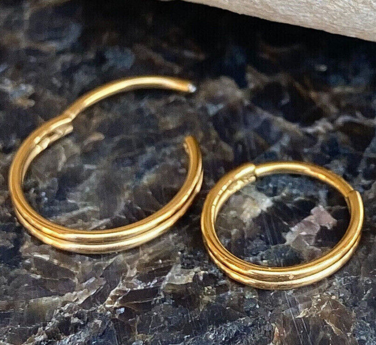 1 Piece of Stunning Double Line Hinged Segment Septum Ring/Hoop - Gauges 10g, 8mm, 7mm and 6mm available!