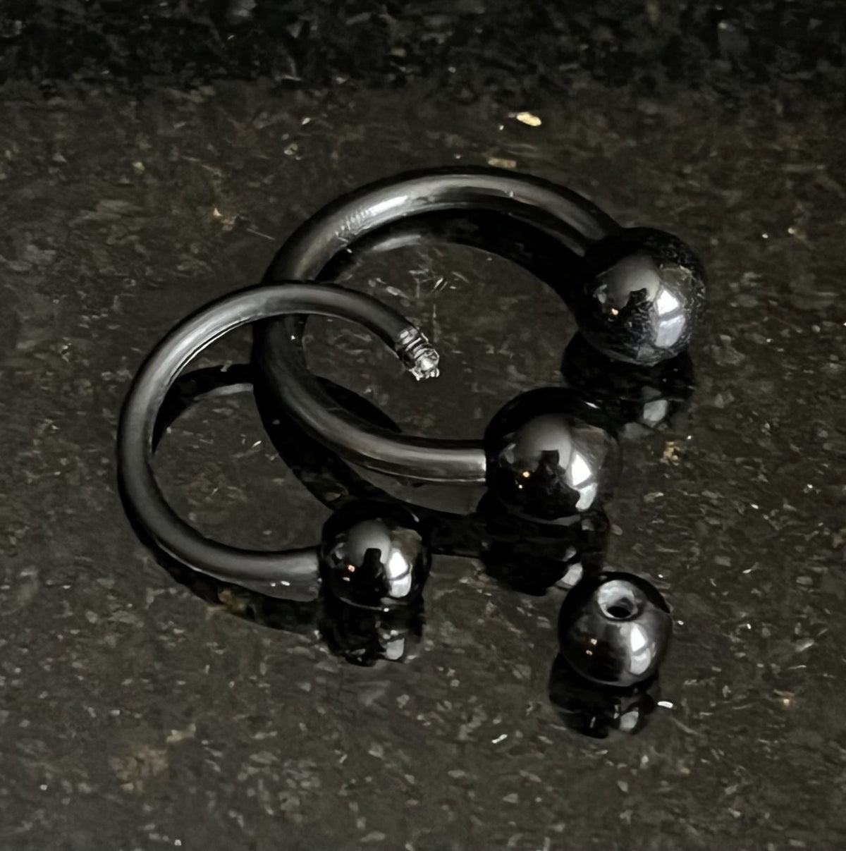 PAIR of Unique Flexible Circular Barbells Horseshoe Septum Ring -16g & 14g- Internal Diameter 8mm or 10mm -Available in a Variety of Colors!