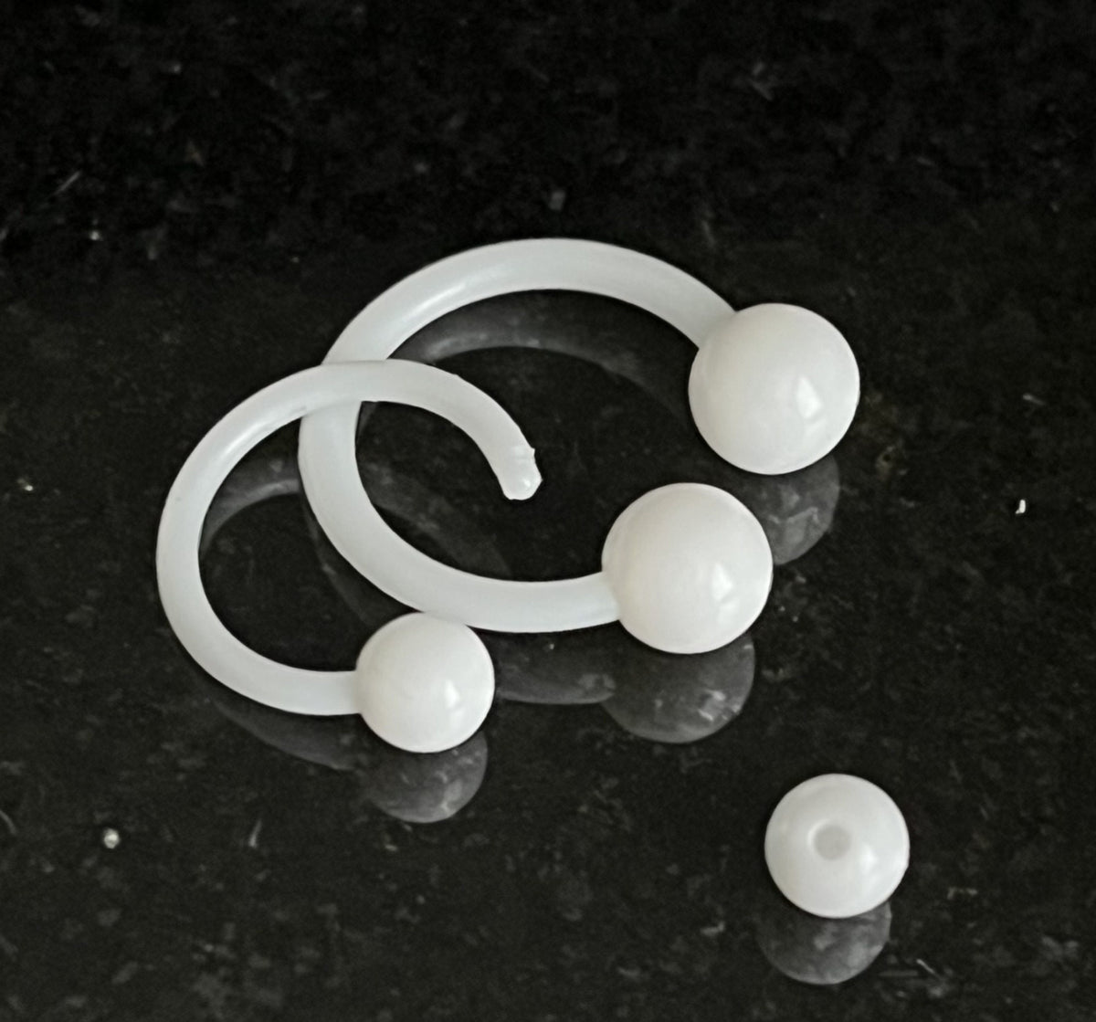PAIR of Unique Flexible Circular Barbells Horseshoe Septum Ring -16g & 14g- Internal Diameter 8mm or 10mm -Available in a Variety of Colors!